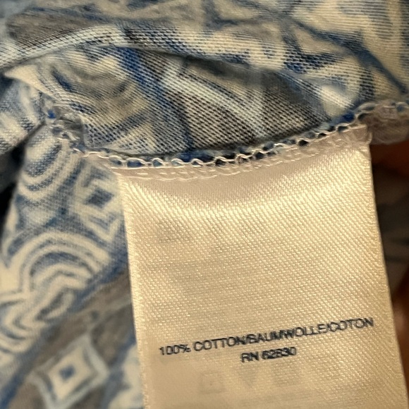 Lands' End Blue and White Patterned Sleeveless Dress size M - Picture 6 of 9